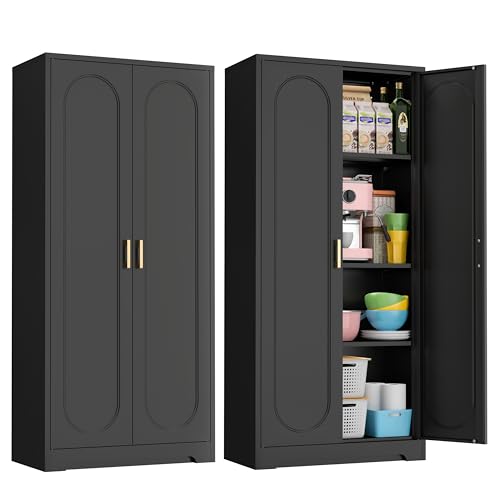 60" Tall Metal Storage Cabinet with Doors