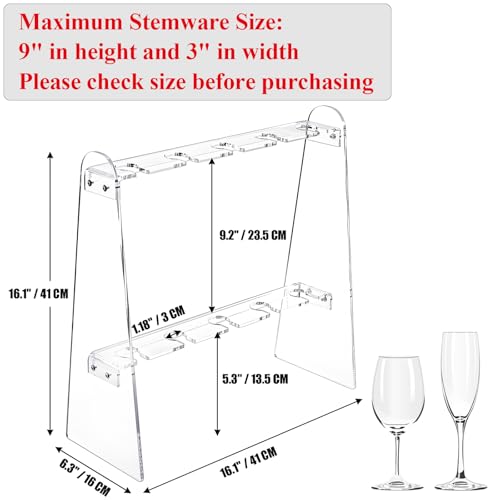 2 Tier Champagne Flute Glass Holder Stand
