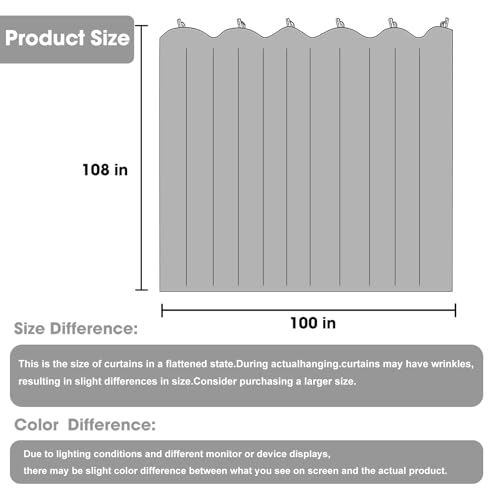 Room Divider Blackout Curtain Track Curtains Wall Dividers Panels Screen for Living Rooms Bedroom Office Privacy Partition Separation