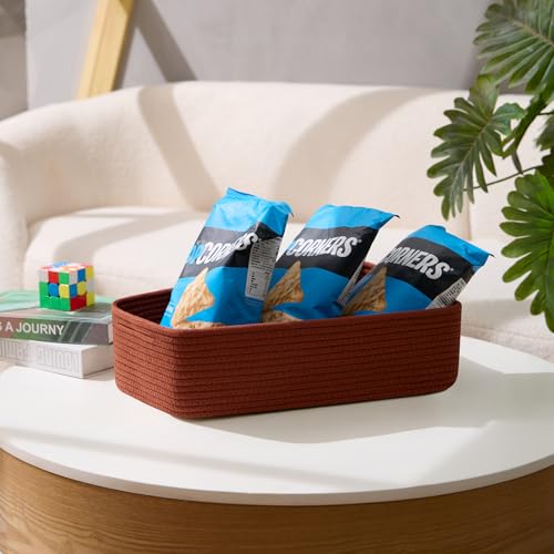Large Shallow Organizing Baskets 15x11x5.1 Inches (3 Count)