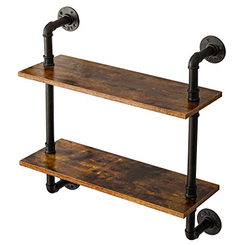 2 Tiers Industrial Pipe Shelves