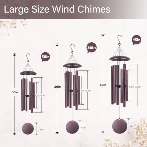 Personalized Deep Tone Wind Chimes Memorial with Pray