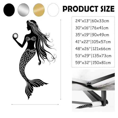 Metal Mermaid Wall Decor