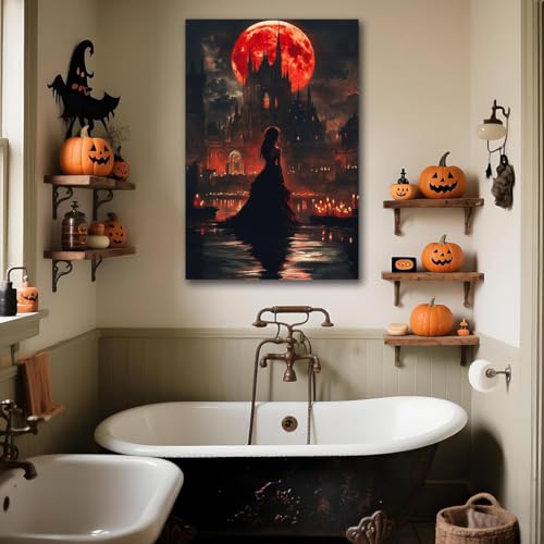 Halloween Witch Poster Canvas Prints Art Vintage Decor