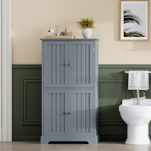 Bathroom Floor Cabinet with Adjustable Shelves