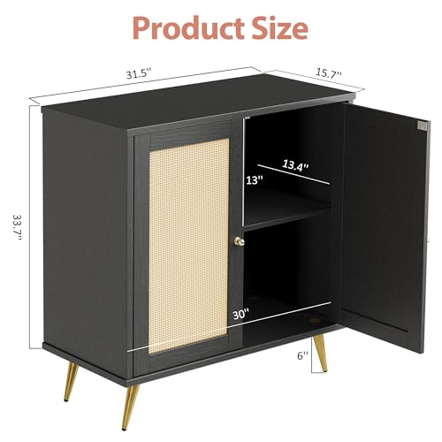 Rattan Buffet Cabinet with Storage