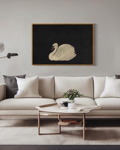 Framed Swan Art Wall Decorations Canvas Wall Art Prints