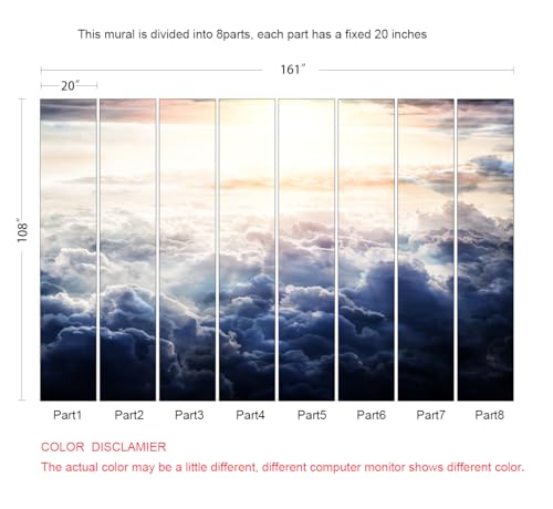 Daybreak Sunshine Cloud Wallpaper Large Wall Mural for Bedroom Livingroom