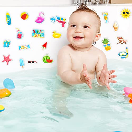 20 PCS Beach Ball Party Thick Gel Clings Summer Pool Window Gel Clings Decals Stickers for Kids Toddlers and Adults Home Airplane Classroom Nursery Summer Beach Holiday Party Supplies Decorations (20 Count)