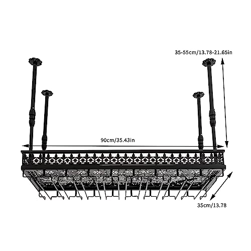 Hanging Wine Rack with Glass Holder