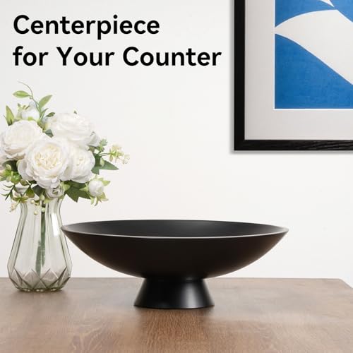 Decorative fruit bowl for Home Decor Large Modern Handicraft Key Bowl for Entryway Table Stylish Centerpiece Purse Bowl Pedestal bowl for Kitchen Counter Coffee Table