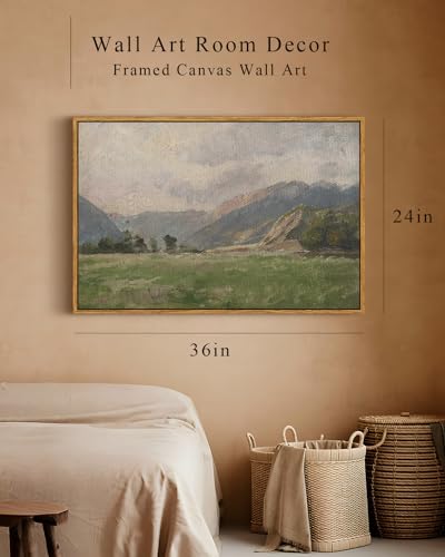 Framed Canvas Wall Art Vintage Decor