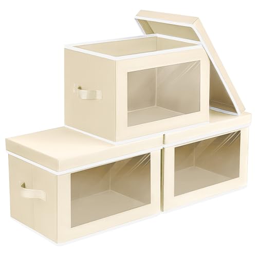 Fabric Storage Bins with Lids (3 Count)