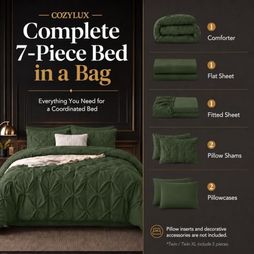 California King Comforter Set Olive Green
