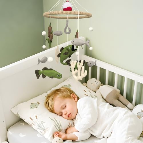 Baby Mobile for Crib Fishing Crib Mobile for Boys Baby Shower Gift