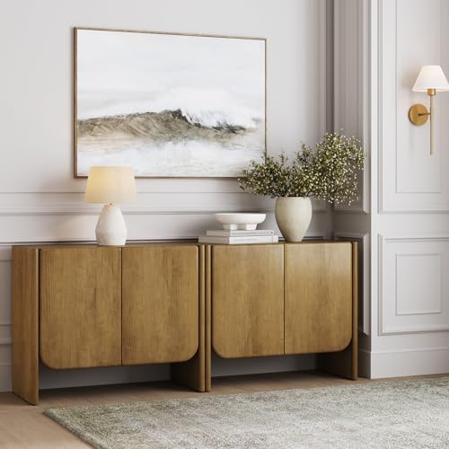 Jacala Mid Century Modern Entryway Storage Cabinet with Doors (2 Count)