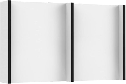 EverPanel Modular 11' x 7' Wall Kit | White with Black Trim | Room Divider | Interlocking Wall Panels | Temporary Room Separator | Configurable Partition