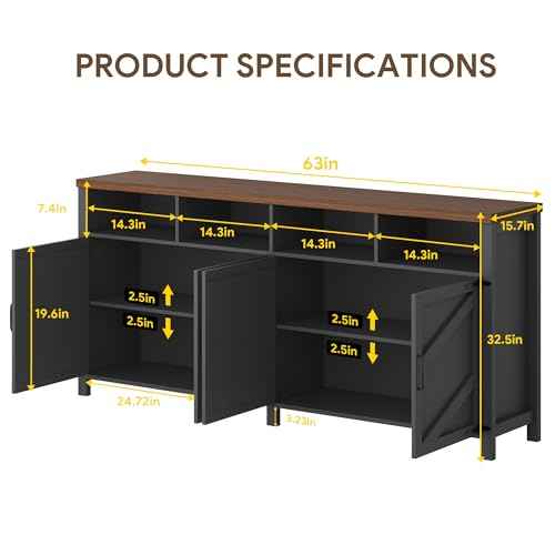 Buffet Sideboard with Storage Farmhouse