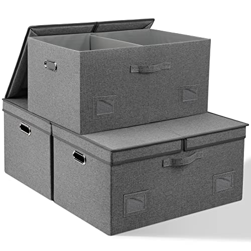 75 Quarts Extra Large Decorative Storage Bins with Lids (3 Count)
