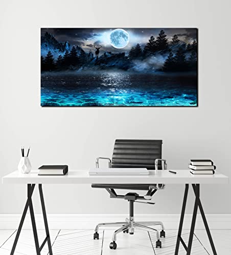 Moon Sea Ocean Wall