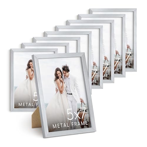 5x7 Silver Metal Picture Frames