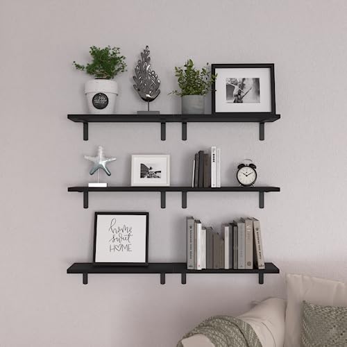 Floating Shelves Set of 6 for Wall Decor & Storage (6 Count)