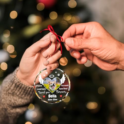 Personalized Memorial Pet Glass Ornament