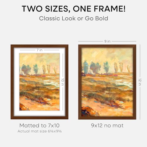 9x12 Brown Oak Picture Frame