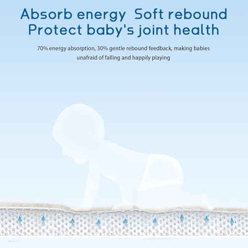 Baby Play Mat for Floor Nursery Rug Muscle Mat Area Rug Playroom Rug 50"x50" Playpen Mat Elastic Foam 1.3" Thick Crawling Mat for Babies