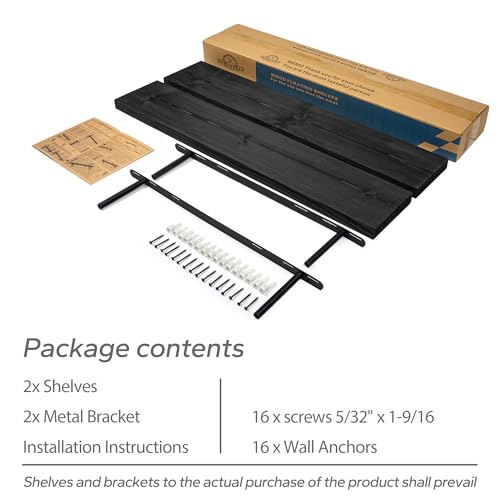 Wood Floating Shelves 36 inch Long (2 Count)