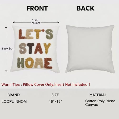 Boho Throw Pillow Covers 18x18 Tufted Fall Home Decor for Couch