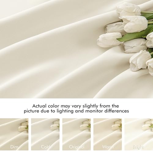 Birch Back Tab Blackout Curtains 52x90 Inch Long 2 Panels Set (2 Count)