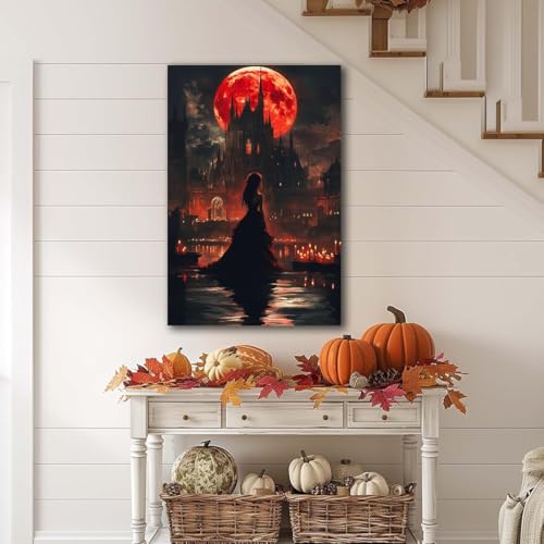 Halloween Witch Poster Canvas Prints Art Vintage Decor