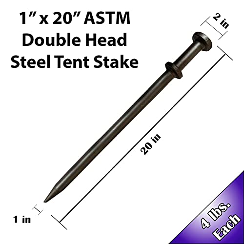 Heavy Duty Double Head Tent Stakes (25 Count)