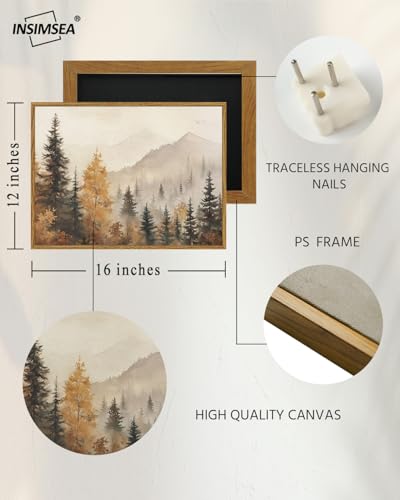 Framed Canvas Wall Art Vintage Decor