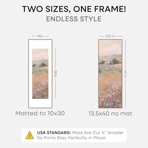 13.5x40 Mocha Picture Frame