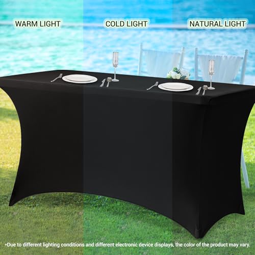 Spandex Table Cover 4ft Fitted Tablecloth Rectangular