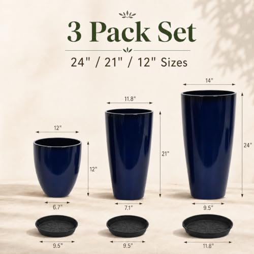 Set of 3 Tall Planter