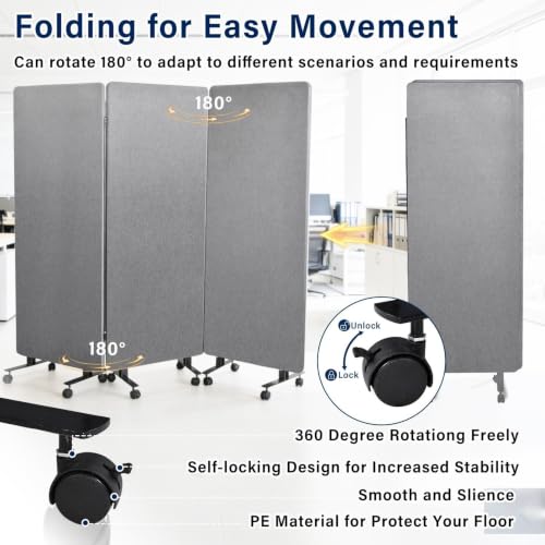 3 Panel Portable Office Partition (3 Count)