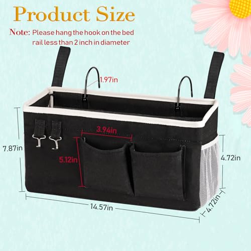 Bedside Caddy Bedside Storage Bag for Headboards (2 Count)