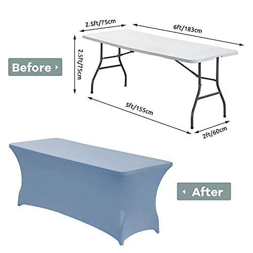 6FT Stretch Spandex Fitted Tablecloth