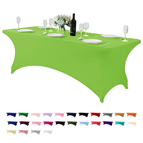 Spandex Table Cover for 8FT or 4ft or 6ft Table Universal Fitted Stretch Tablecloth for Party