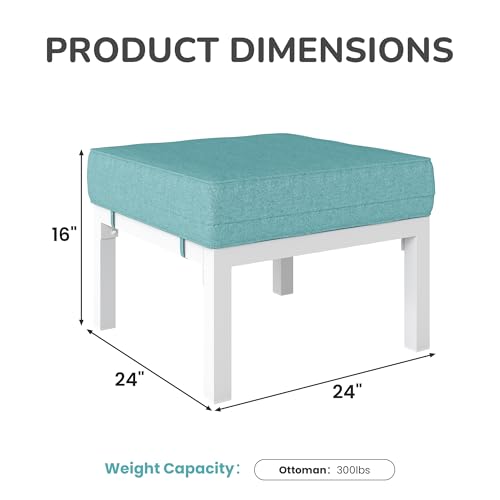 Outdoor Footstools Patio Ottoman Set of 2 (2 Count)