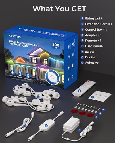 Permanent Outdoor Lights 200ft (200 Foot)