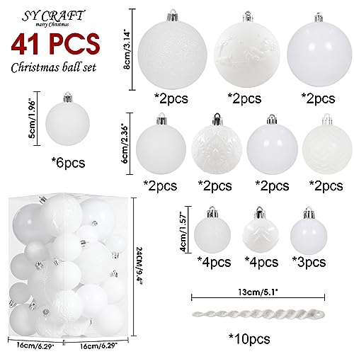Christmas Ball Ornaments for Christmas Decorations (45 Count)