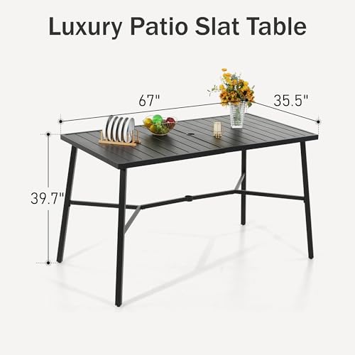 Outdoor Patio Bar Dining Table for 6