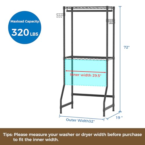 Laundry Organizer Shelves Over the Washer and Dryer Storage Shelf