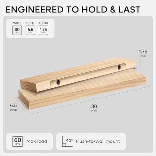 30 Inch Floating Shelves (4 Count)