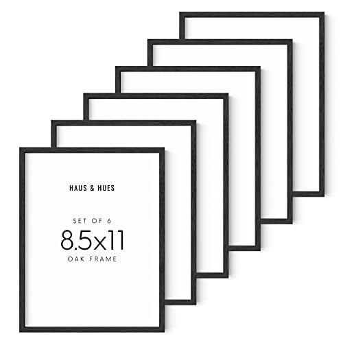 8.5x11 Black Oak Frame Set of 6 (6 Count)