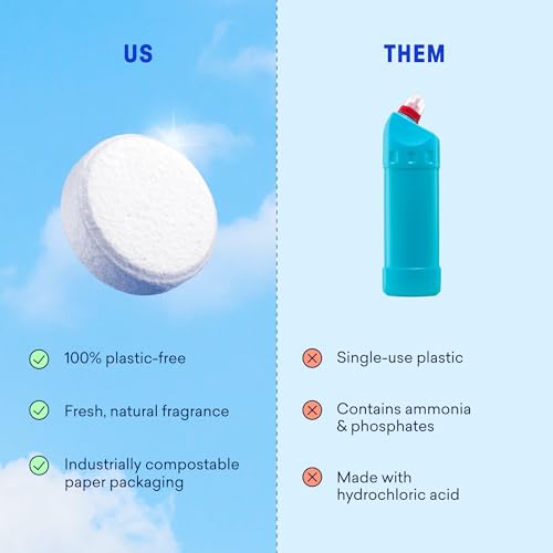 100% Plastic Free Toilet Bowl Cleaner Tablets 28 Count